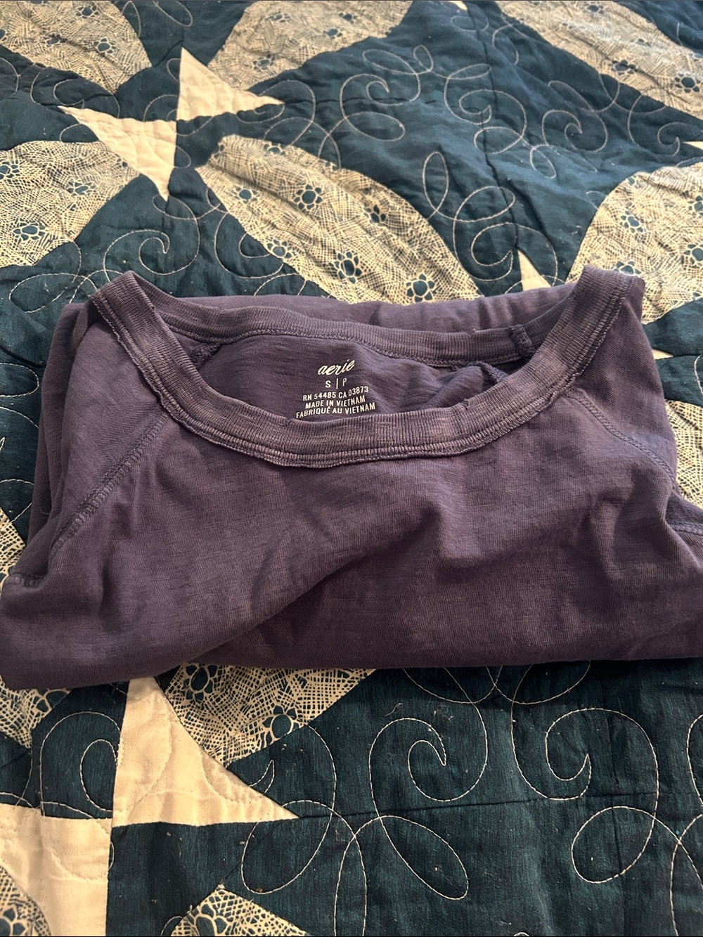 NWOT aerie Plum Scoop Neck Long Sleeve Tee